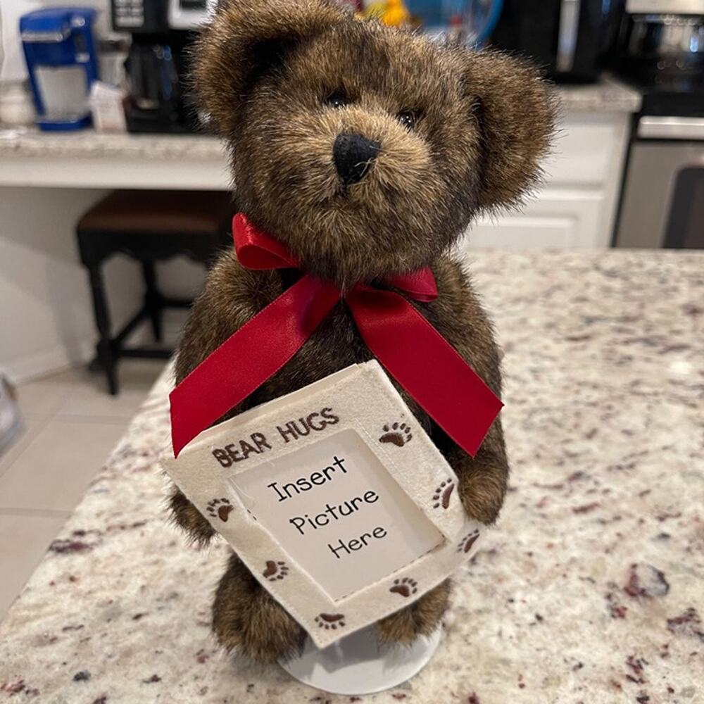 1998-2005 Boyds Hugsley Bear Thinkin' of Ya Series Ribbon 8" Jointed #93727V